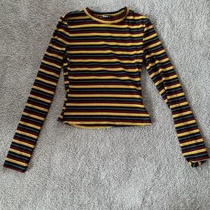 NWT Vintage Style Striped Knit Long Sleeve Top